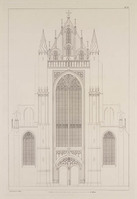 KG 15837
<br/>
Grondtekeningen van het Gebouw der Maatschappije van verdiensten (...) Felix Meritis: doorsnede volgens a.b.
<br/>
<em>Meer de Jonge, Noach van der (1741-1822)</em>